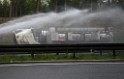 VU Gefahrgut LKW umgestuerzt A 4 Rich Koeln Hoehe AS Gummersbach P044